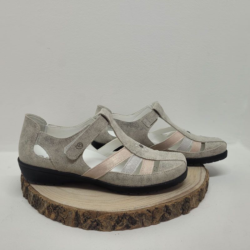 Sandale irisé argent Suave