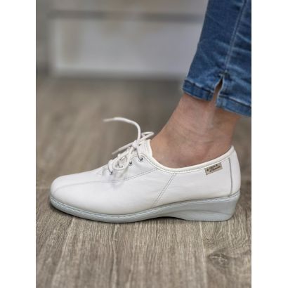 Basket blanche en cuir Maison de l'espadrille 