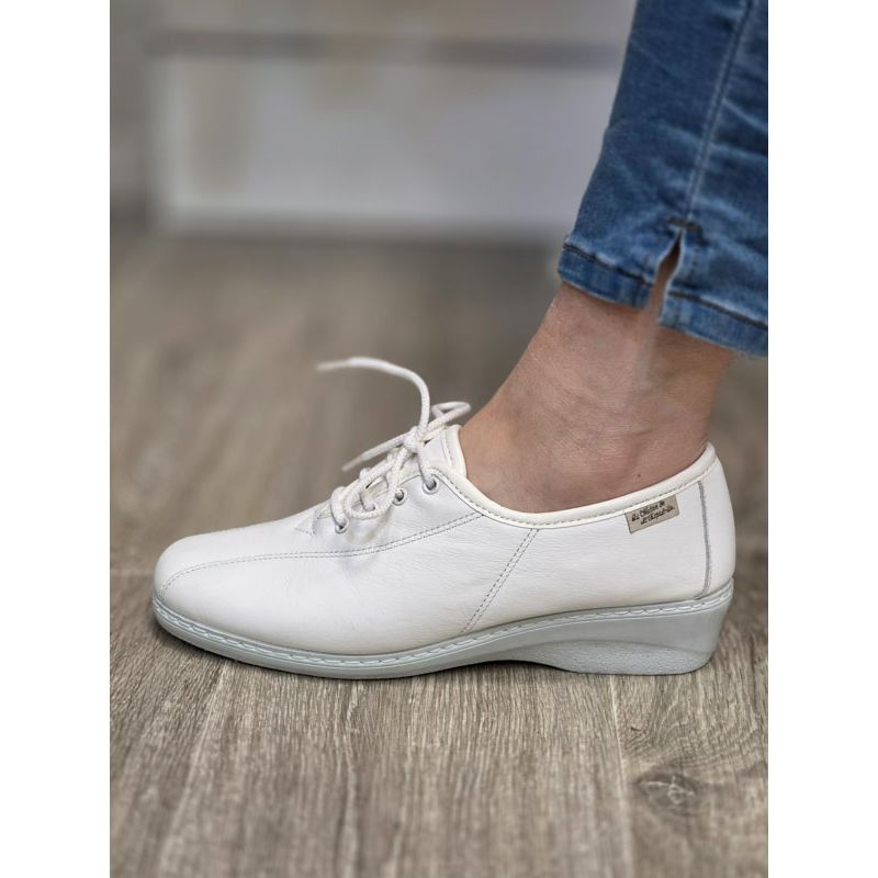 Basket blanche en cuir Maison de l'espadrille 