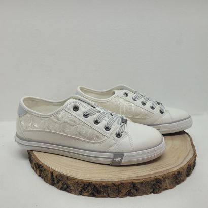 Basket plate blanche Mustang