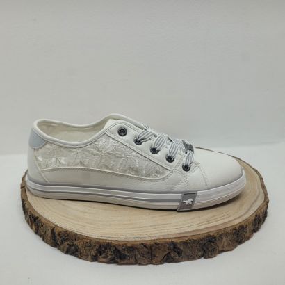 Basket plate blanche Mustang