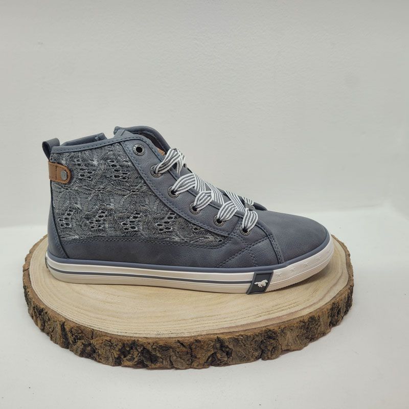 Basket montante couleur jeans Mustang