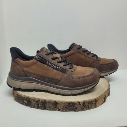 Basket marron avec zip semelle grise Bugatti