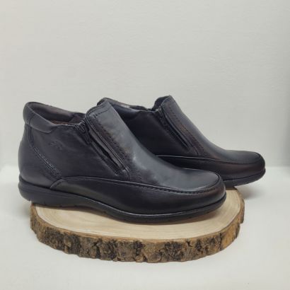 Bottine noire 2 tirettes Fluchos
