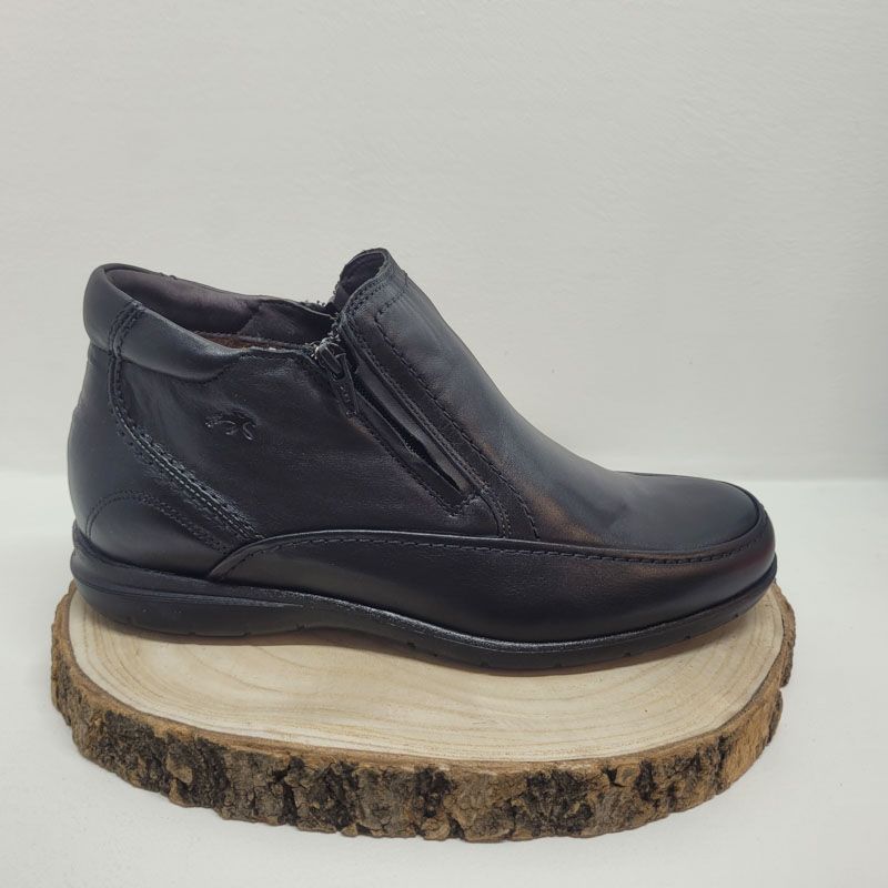 Bottine noire 2 tirettes Fluchos