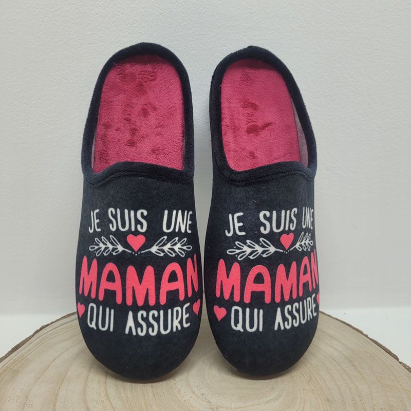 Mûle "je suis une maman qui assure" Maison de l'espadrille 