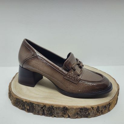 Mocassin taupe à talon décroché Jana 