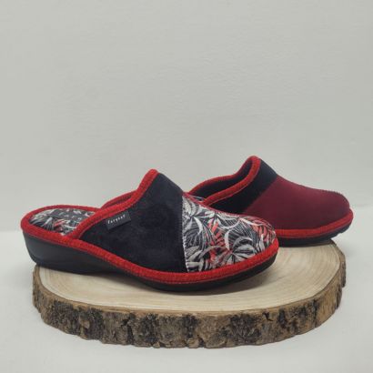 Sabot noir et rouge avant fleurit Fargeot