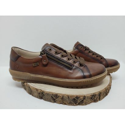 Basket plate marron zip semelle Beige à lacets Remonte