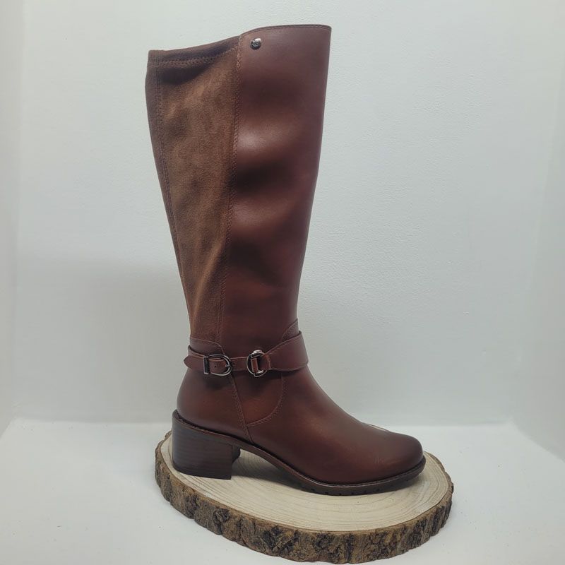 Botte camel talon décroché boucle sur le côté Caprice