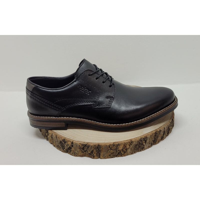 Chaussure habillé plate à lacets Noir Rieker