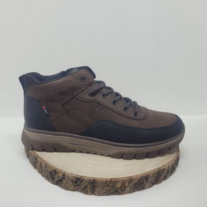 Bottine marron et Noir semelle Beige Rieker