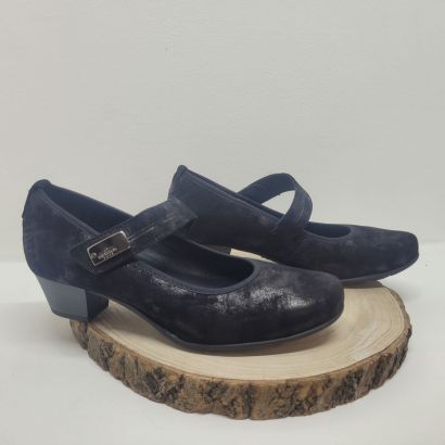 Ballerine a talon noir avec un velcro Geollamy