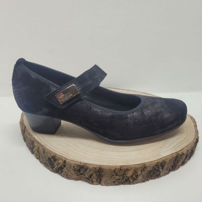 Ballerine a talon noir avec un velcro Geollamy
