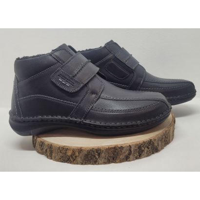 Bottine noire cuir lisse 1 velcro Josef Seibel