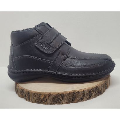 Bottine noire cuir lisse 1 velcro Josef Seibel