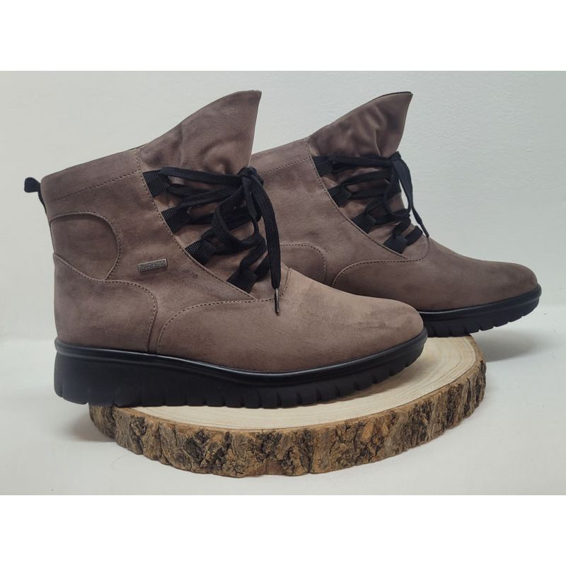 Bottine à lacets taupe en daim imperméable Josef seibel 
