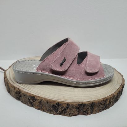 Mule 2 velcros rose pale Stuppy