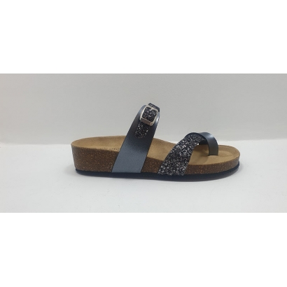 Tong paillettes gris foncé...
