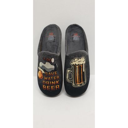 Mule bière et robinet Grise Calzamur