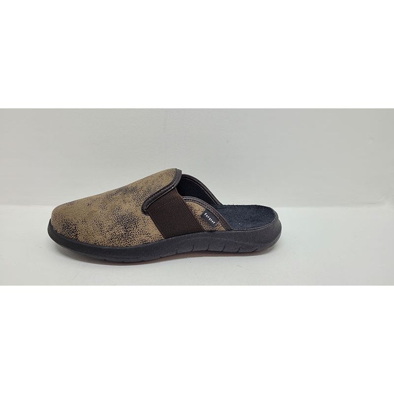 Mule 2 élastiques marron Fargeot