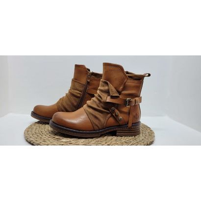 Bottine plate camel Rieker