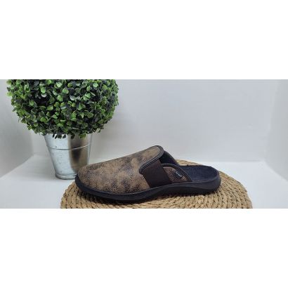 Mule 2 élastiques marron Fargeot