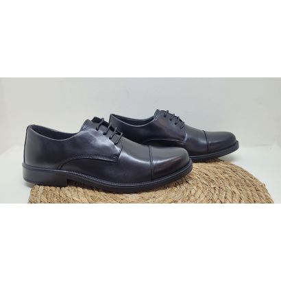 Chaussure à lacets habillée noire souple Imac 