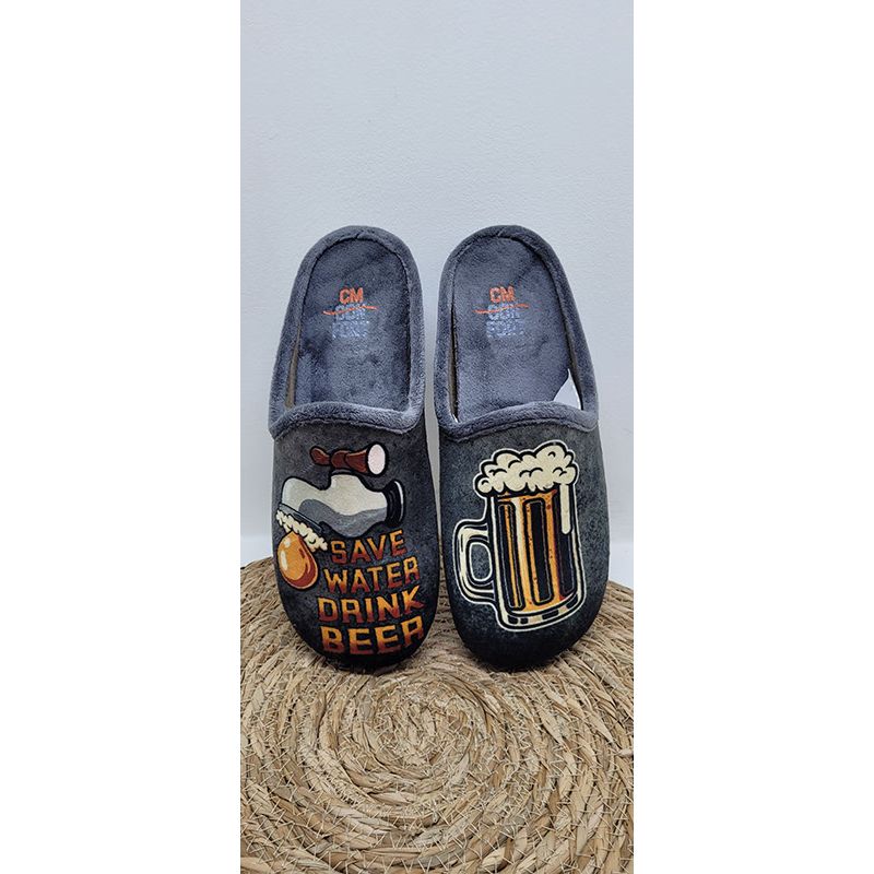 Mule bière et robinet Grise Calzamur