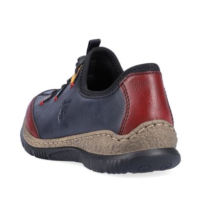 Basket plate bleu, rouge et jaune avec lacet elast Rieker
