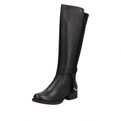 Botte cavalière noire avec lien autour de la cheville Rieker