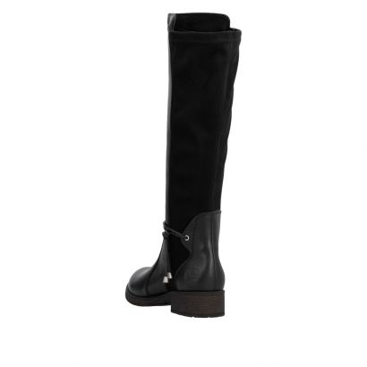 Botte cavalière noire avec lien autour de la cheville Rieker