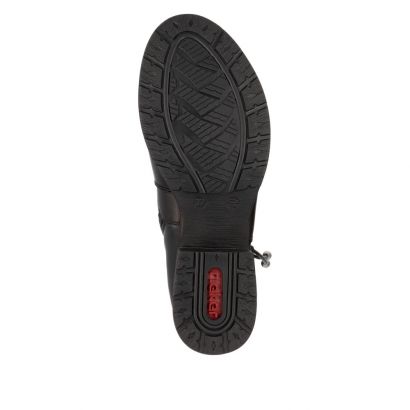 Botte cavalière noire avec lien autour de la cheville Rieker